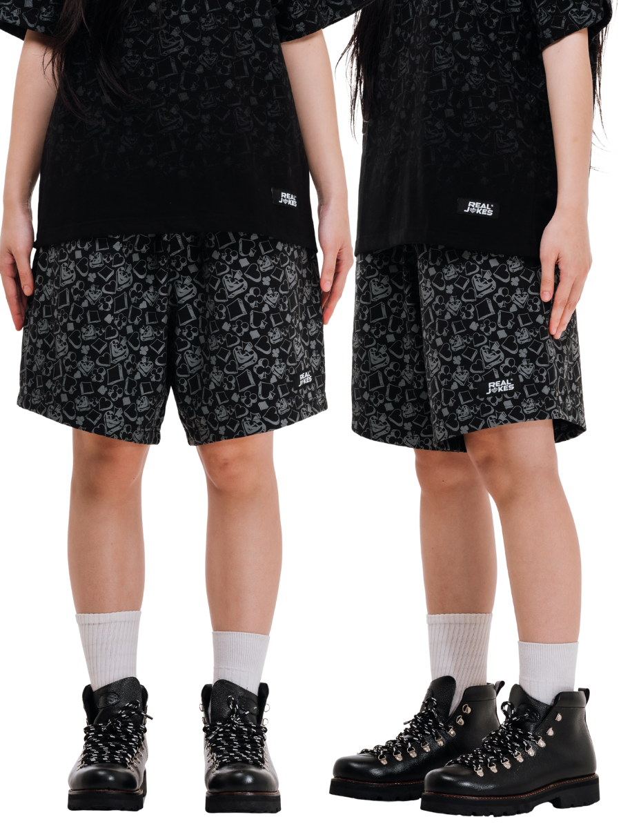 BADGES SHORTS - BLACK