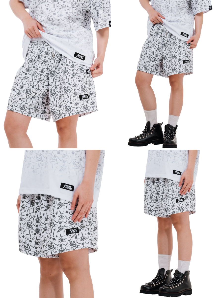 BADGES SHORTS - WHITE