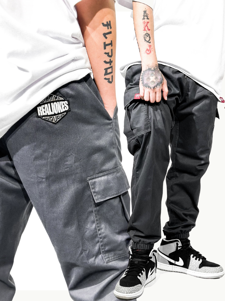 CARGO PANTS - GRAYSTONE