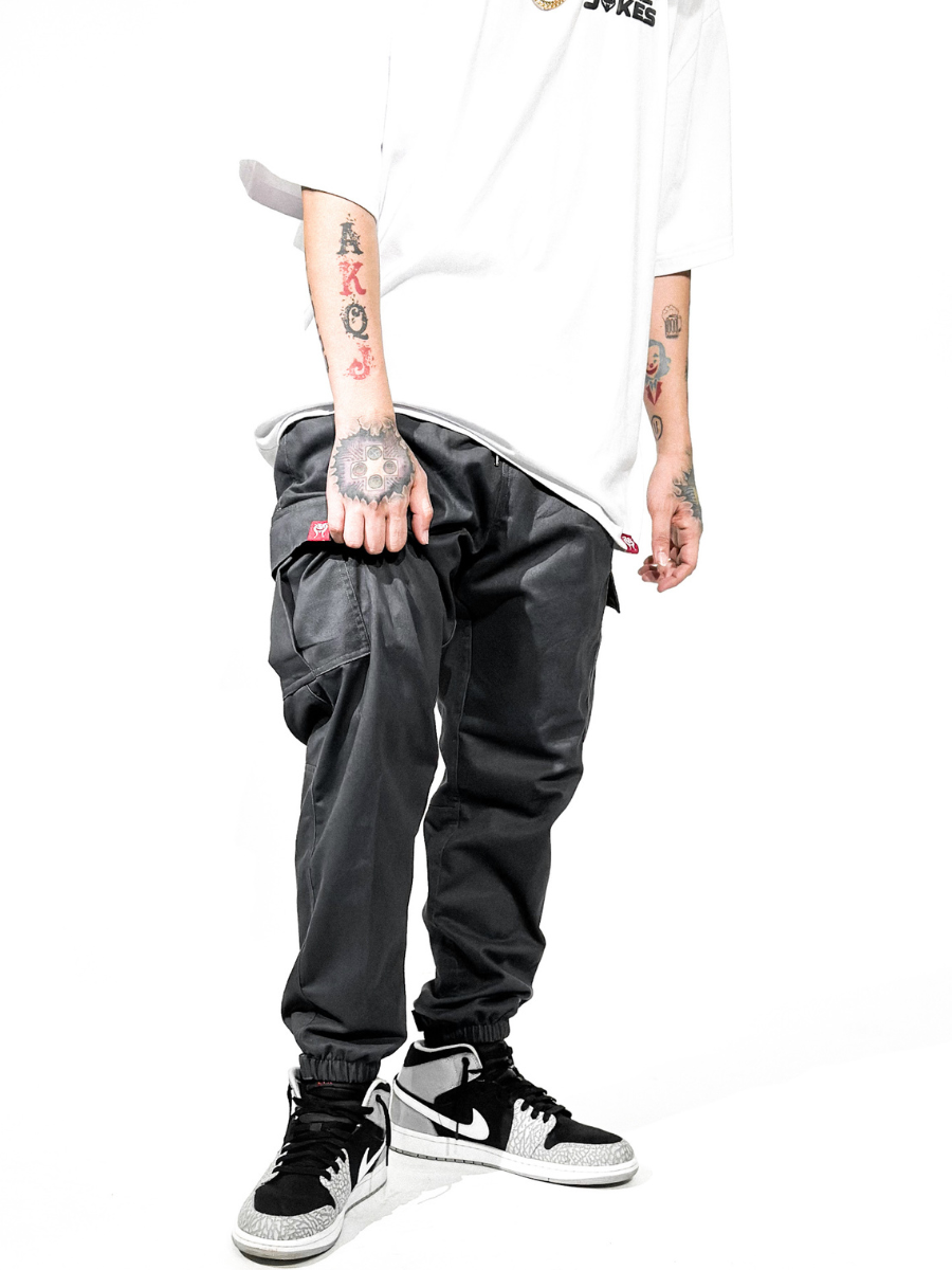CARGO PANTS - GRAYSTONE