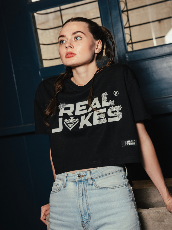 DOODS CROPTOP - BLACK