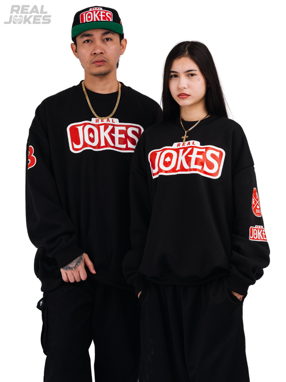 EMBLEM TAG SWEATSHIRT - BLACK