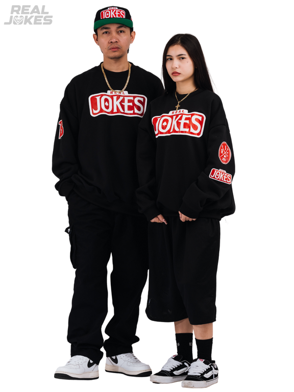 EMBLEM TAG SWEATSHIRT - BLACK
