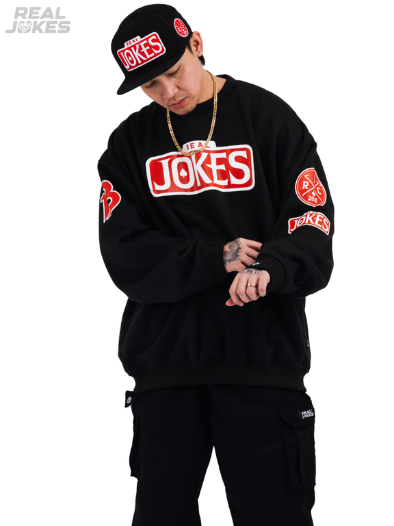 EMBLEM TAG SWEATSHIRT - BLACK