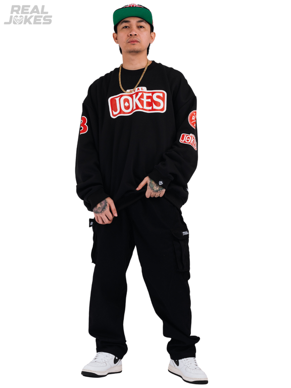 EMBLEM TAG SWEATSHIRT - BLACK