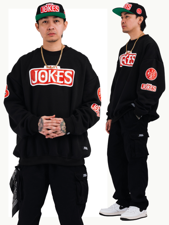 EMBLEM TAG SWEATSHIRT - BLACK