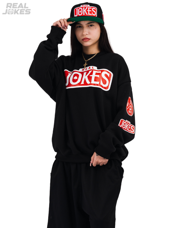 EMBLEM TAG SWEATSHIRT - BLACK