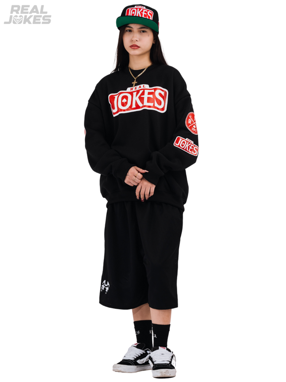 EMBLEM TAG SWEATSHIRT - BLACK
