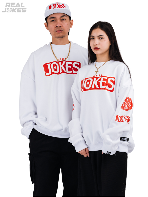 EMBLEM TAG SWEATSHIRT - WHITE