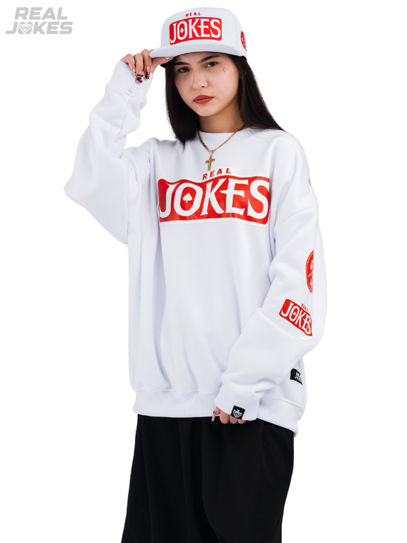 EMBLEM TAG SWEATSHIRT - WHITE