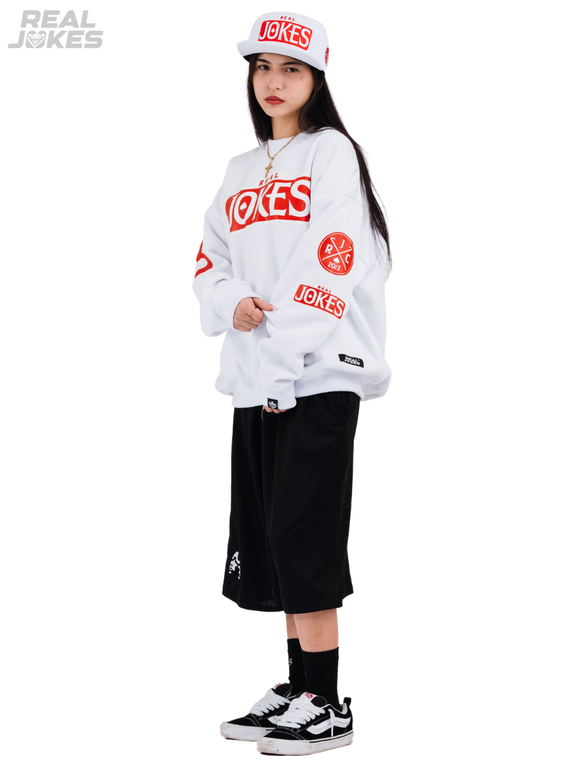 EMBLEM TAG SWEATSHIRT - WHITE