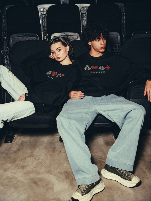 GOTH ELEMENT SWEATSHIRT - BLACK