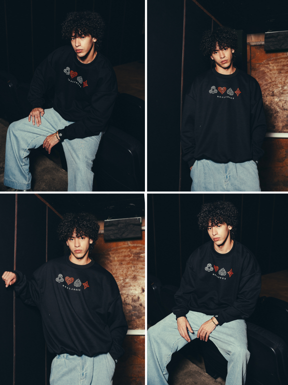 GOTH ELEMENT SWEATSHIRT - BLACK