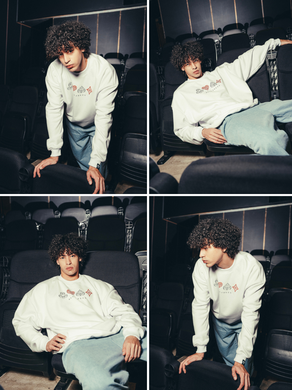 GOTH ELEMENT SWEATSHIRT - WHITE