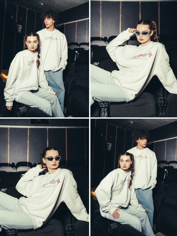 GOTH ELEMENT SWEATSHIRT - WHITE