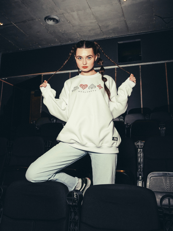 GOTH ELEMENT SWEATSHIRT - WHITE