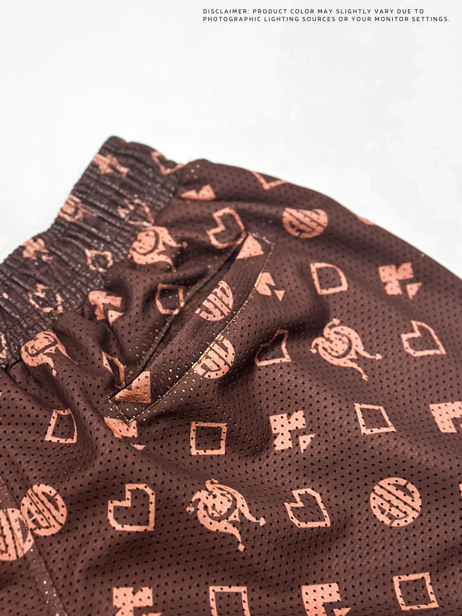 SYMBOLS BROWN - MESH SHORT