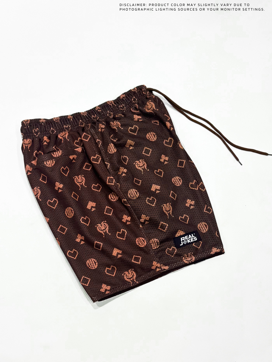 SYMBOLS BROWN - MESH SHORT