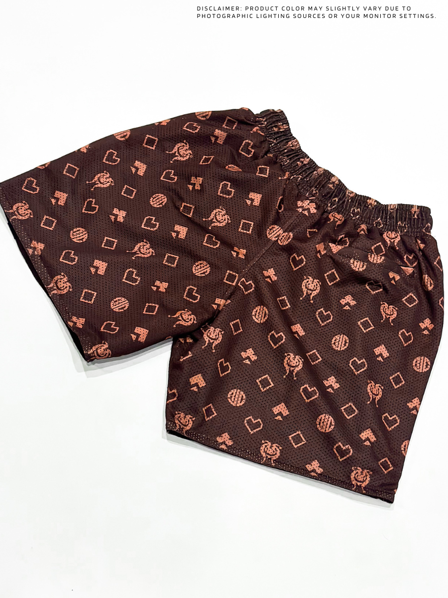 SYMBOLS BROWN - MESH SHORT