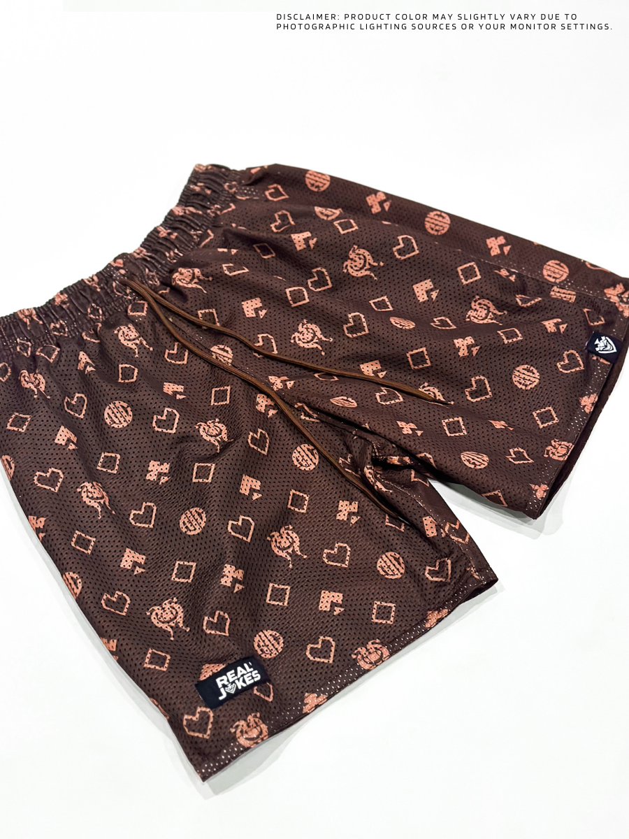 SYMBOLS BROWN - MESH SHORT
