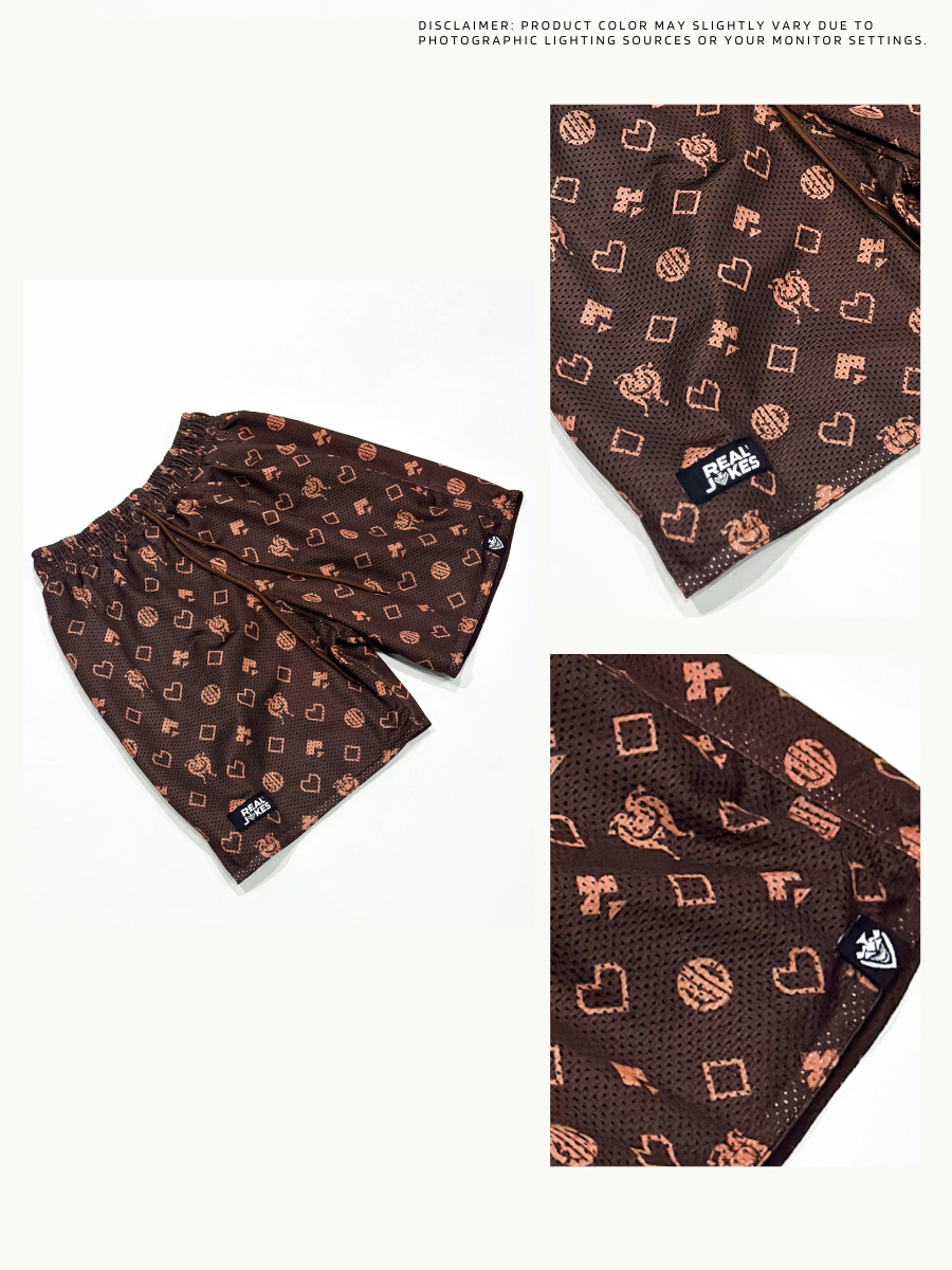 SYMBOLS BROWN - MESH SHORT