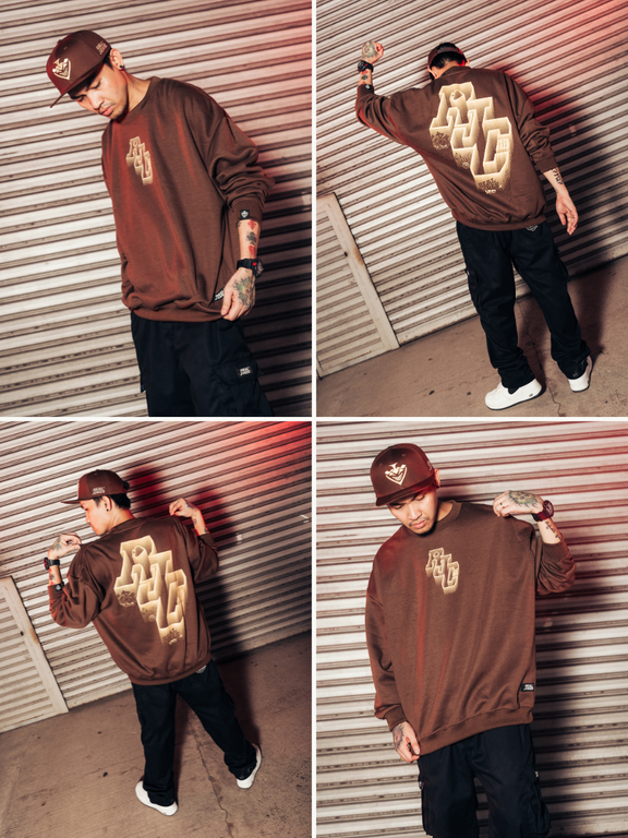 MAZE SWEATSHIRT - BROWN