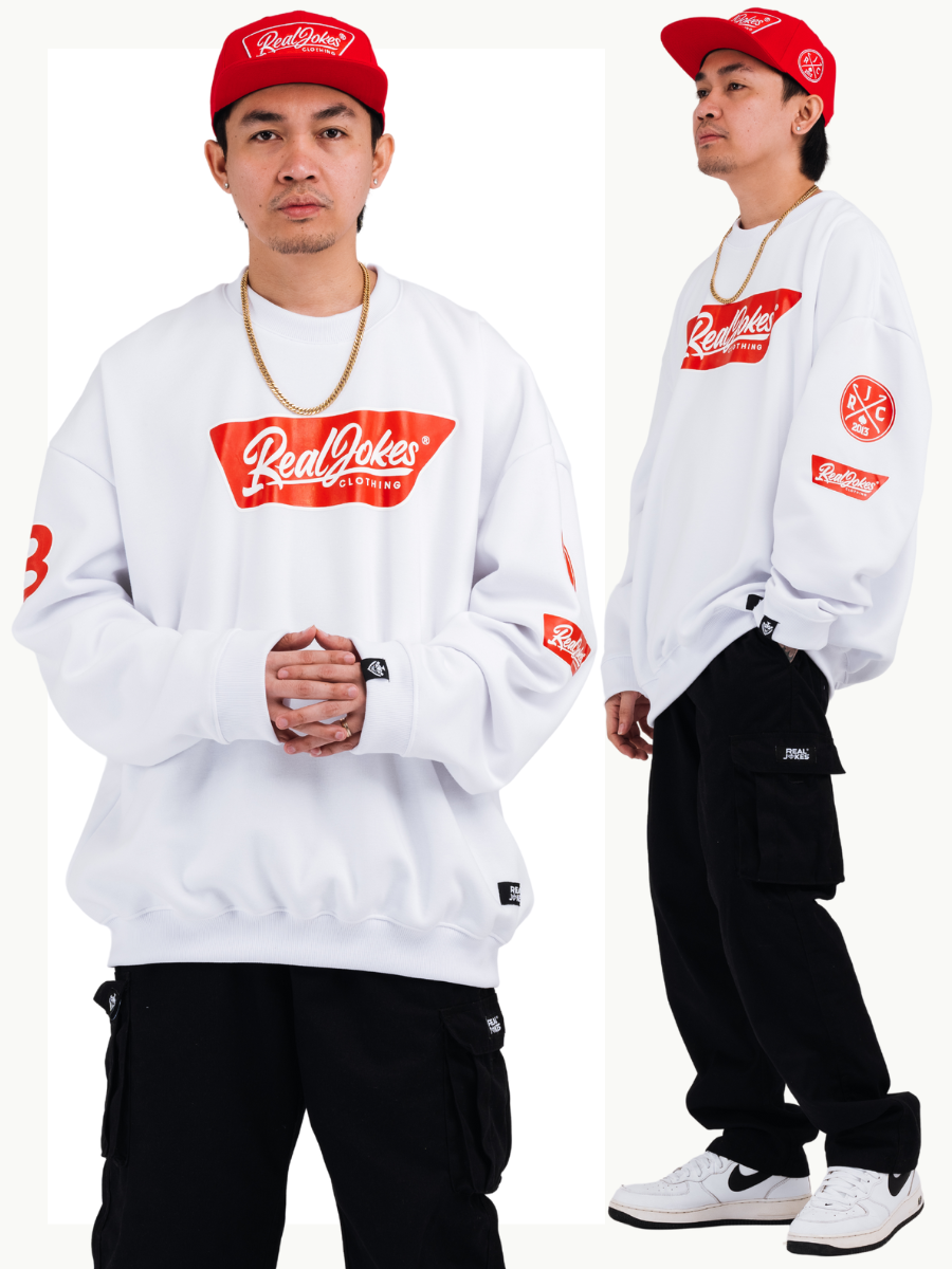 POPTAG SWEATSHIRT - WHITE