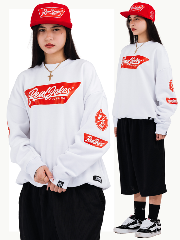 POPTAG SWEATSHIRT - WHITE