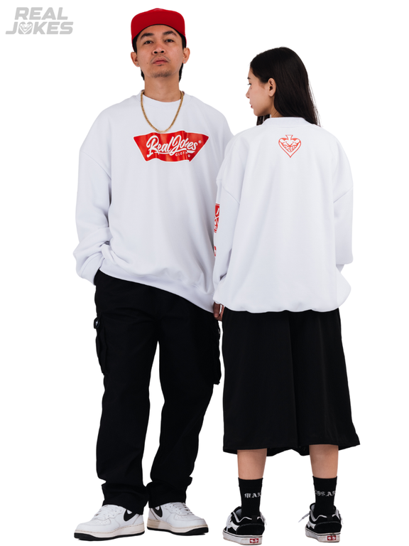 POPTAG SWEATSHIRT - WHITE