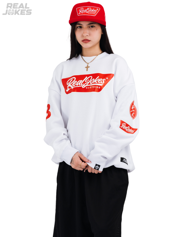 POPTAG SWEATSHIRT - WHITE