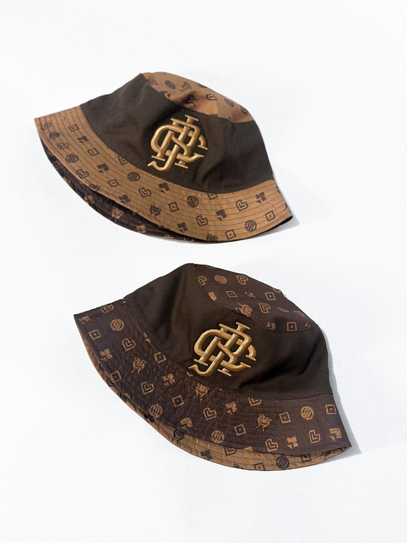 PRETZEL BUCKET HAT - DARK & LIGHT CHOCO