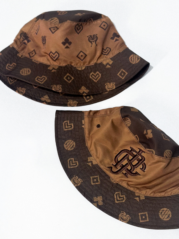 PRETZEL BUCKET HAT - DARK & LIGHT CHOCO